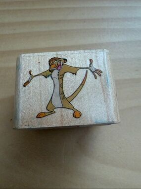 Rubber Stampede Lion King Timon Wood Mount Rubber Stamp